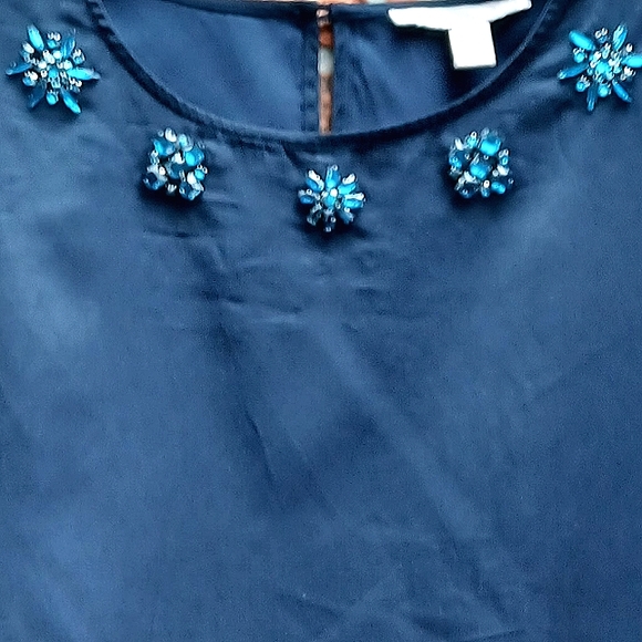 FOREVER 21 Rhinestone Jewel Bell Sleeve Blouse Top - Picture 6 of 10